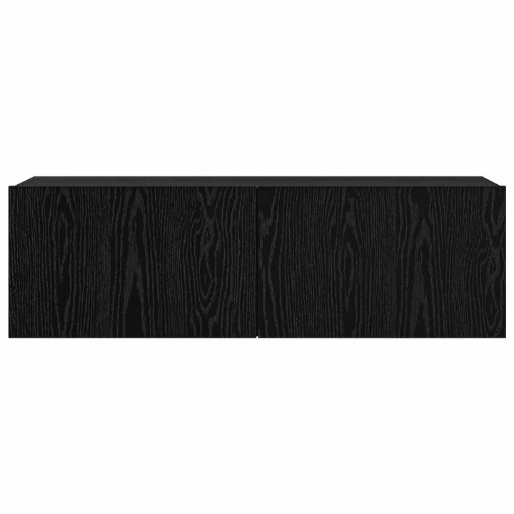 TV-møbelsæt 6 pcs Sort eg 100 x 30 x 30 cm Konstrueret træ