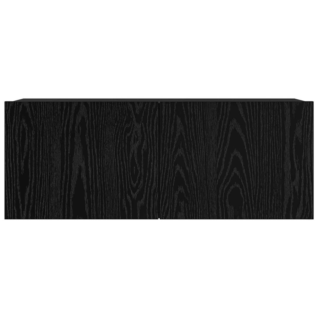 TV-møbelsæt 6 pcs Sort eg 100 x 30 x 30 cm Konstrueret træ