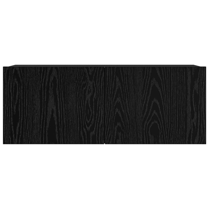 TV-møbelsæt 6 pcs Sort eg 100 x 30 x 30 cm Konstrueret træ