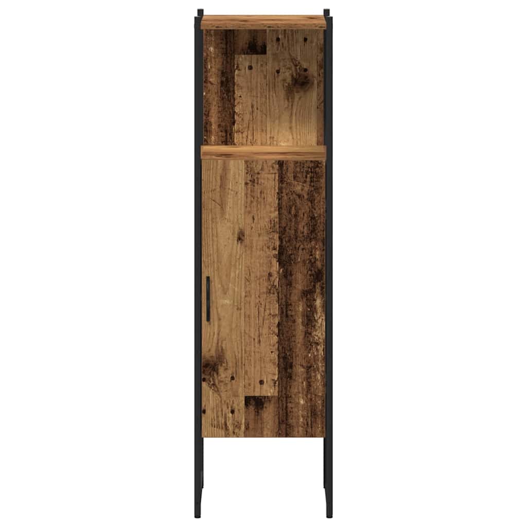 Badeværelsesmøbel sæt med hylde 4 pcs Brun 33 x 33 x 185.5 cm
