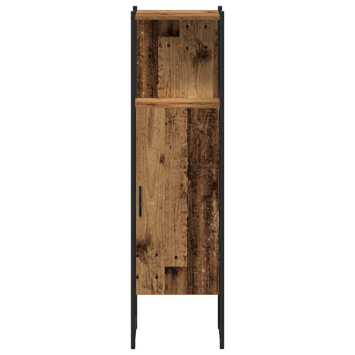 Badeværelsesmøbel sæt med hylde 4 pcs Brun 33 x 33 x 185.5 cm