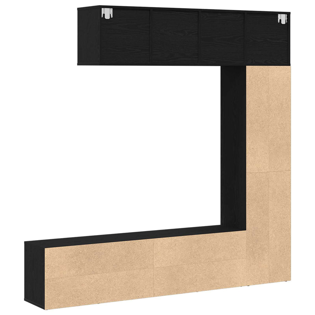 Bogreol 3 pcs Sort eg 36 x 30 x 143 cm Konstrueret træ