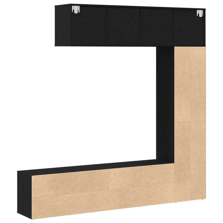 Bogreol 3 pcs Sort eg 36 x 30 x 143 cm Konstrueret træ
