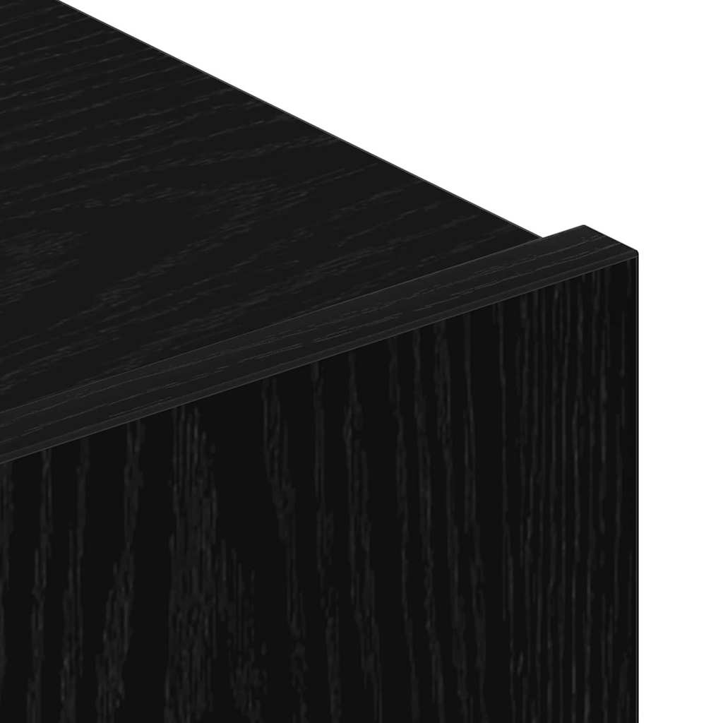 TV-møbelsæt 4 pcs Sort eg 100 x 30 x 30 cm Konstrueret træ