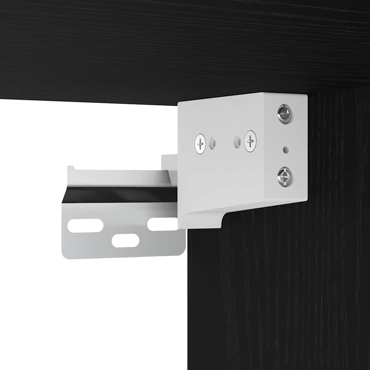 TV-møbelsæt 4 pcs Sort eg 100 x 30 x 30 cm Konstrueret træ