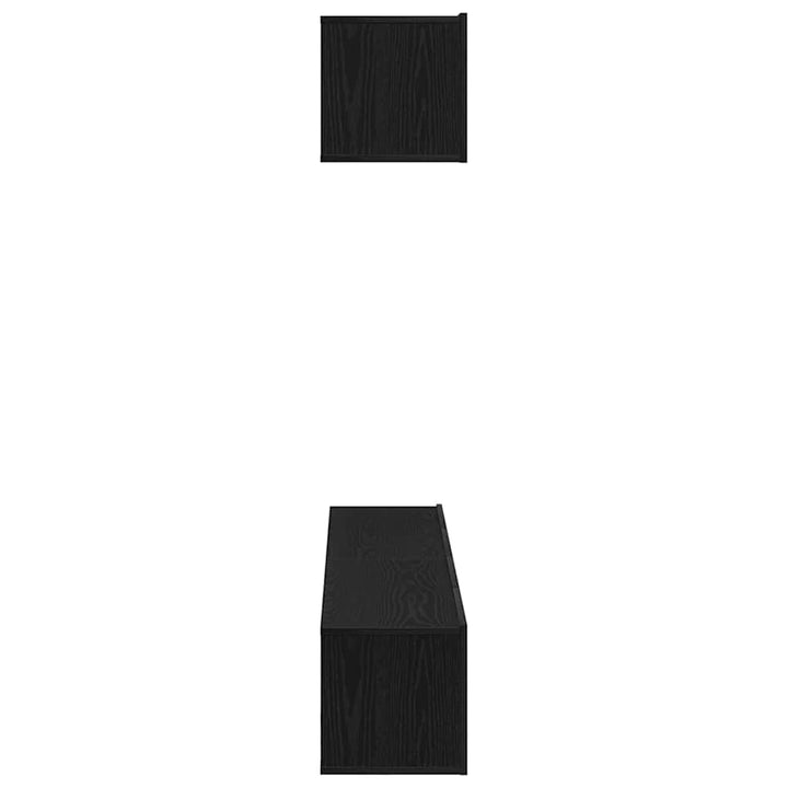 TV-møbelsæt 4 pcs Sort eg 80 x 30 x 30 cm Konstrueret træ
