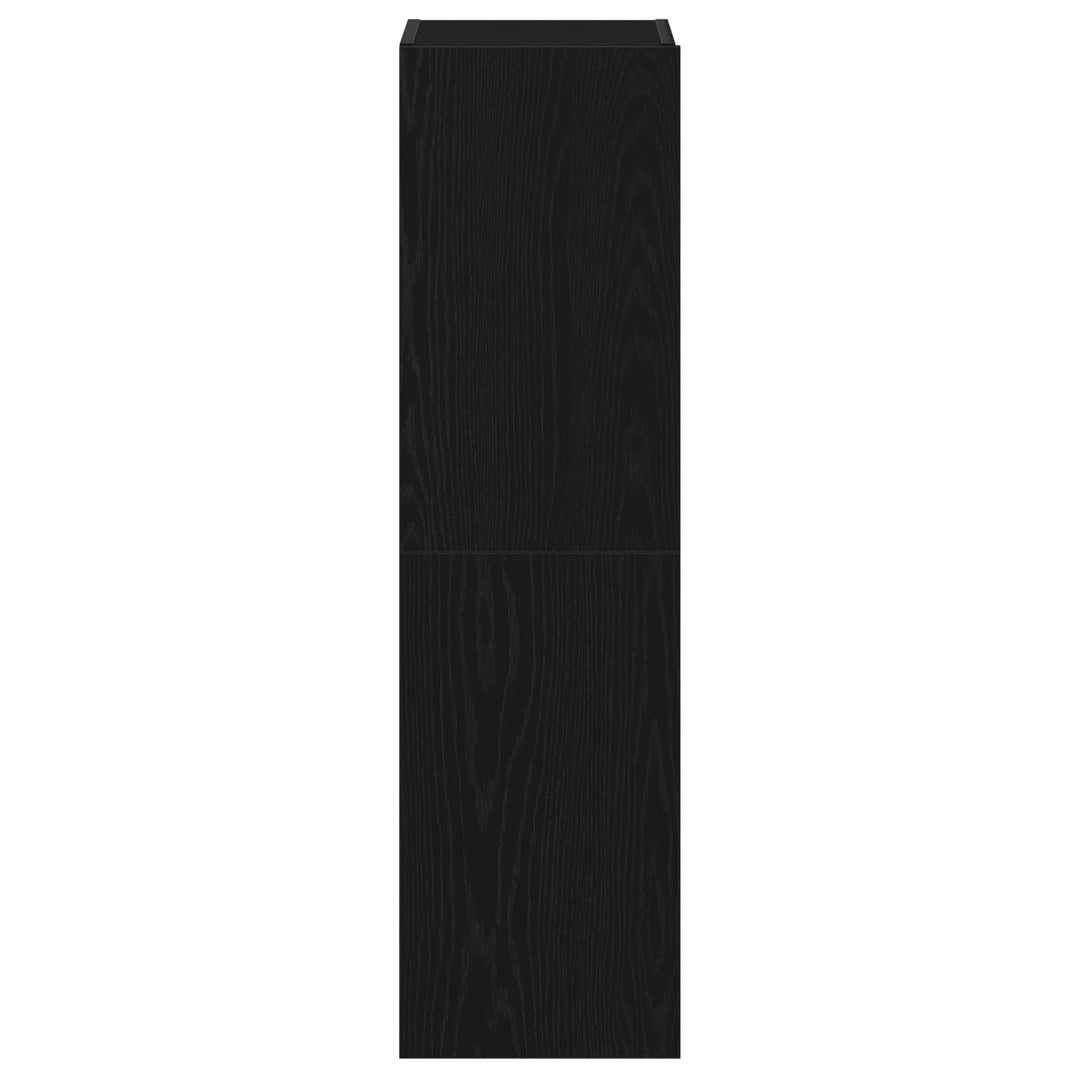 TV-møbelsæt 4 pcs Sort eg 130,5 x 30 x 140 cm Konstrueret træ