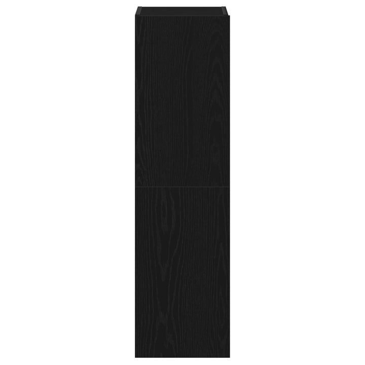 TV-møbelsæt 4 pcs Sort eg 130,5 x 30 x 140 cm Konstrueret træ