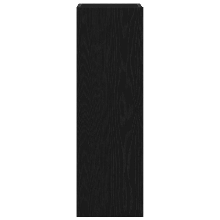 TV-møbelsæt 3 pcs Sort eg 130,5 x 30 x 140 cm Konstrueret træ