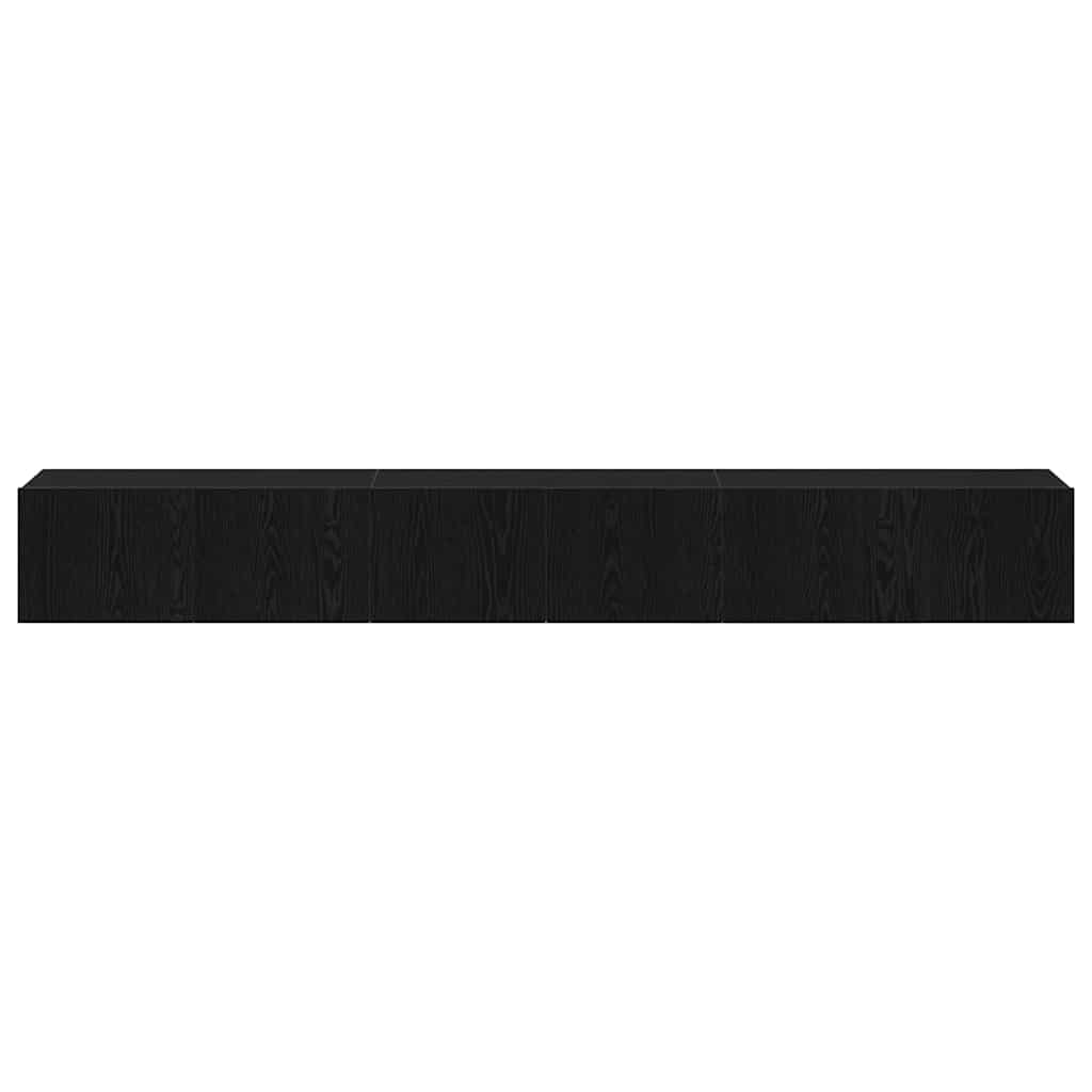 TV-møbelsæt 3 pcs Sort eg 80 x 30 x 30 cm Konstrueret træ
