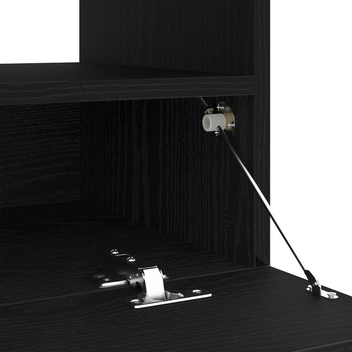 TV-møbelsæt 2 pcs Sort 200 x 35 x 40 cm Konstrueret træ