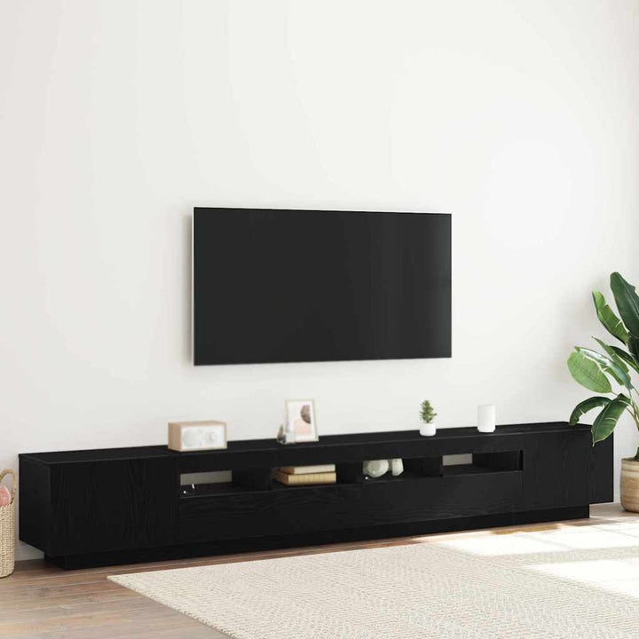 TV-møbelsæt 3 pcs Sort 260 x 35 x 40 cm Konstrueret træ