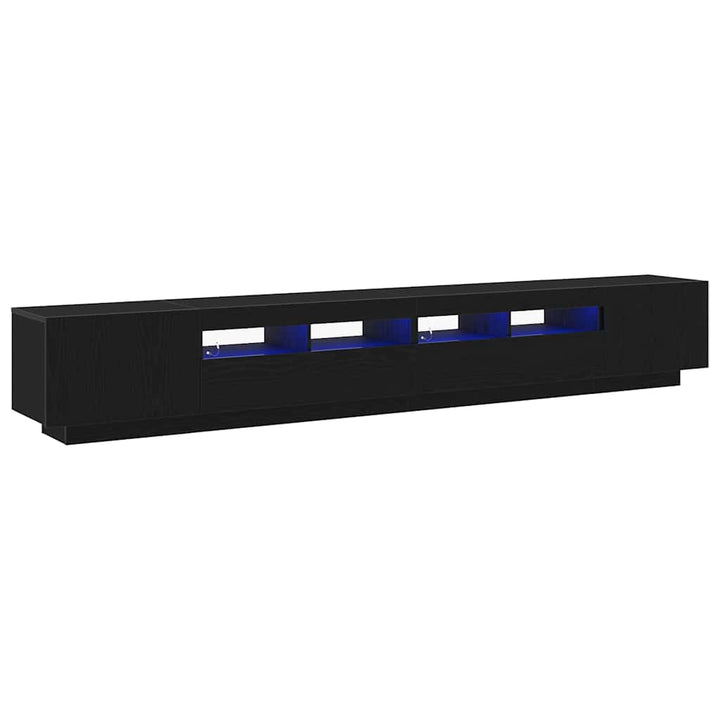 TV-møbelsæt 3 pcs Sort 260 x 35 x 40 cm Konstrueret træ