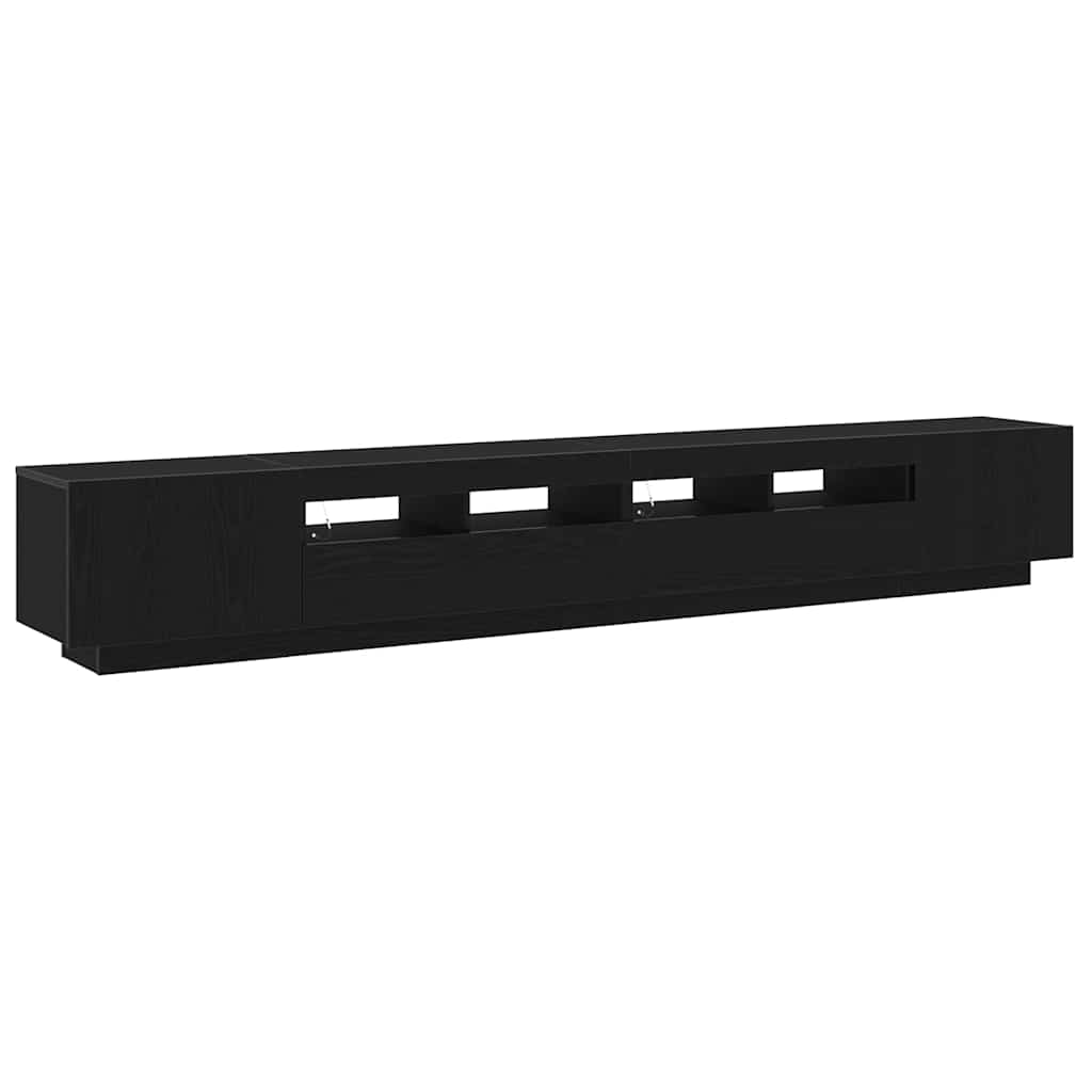 TV-møbelsæt 3 pcs Sort 260 x 35 x 40 cm Konstrueret træ