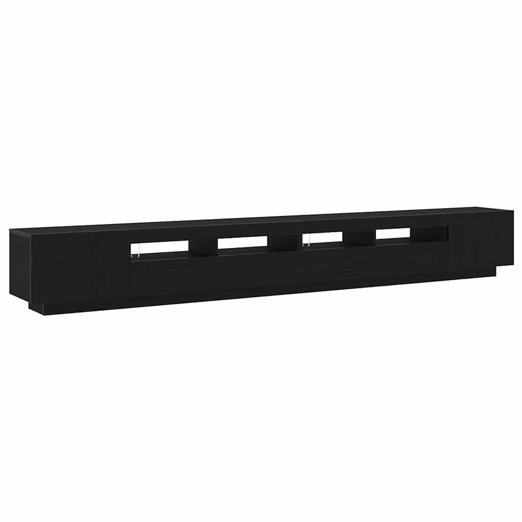 TV-møbelsæt 3 pcs Sort 300 x 35 x 40 cm Konstrueret træ