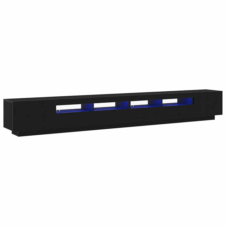TV-møbelsæt 3 pcs Sort 300 x 35 x 40 cm Konstrueret træ