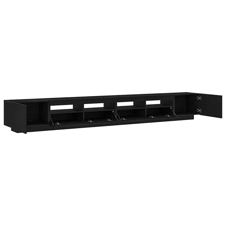 TV-møbelsæt 3 pcs Sort 300 x 35 x 40 cm Konstrueret træ