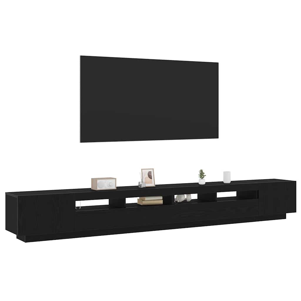 TV-møbelsæt 3 pcs Sort 300 x 35 x 40 cm Konstrueret træ