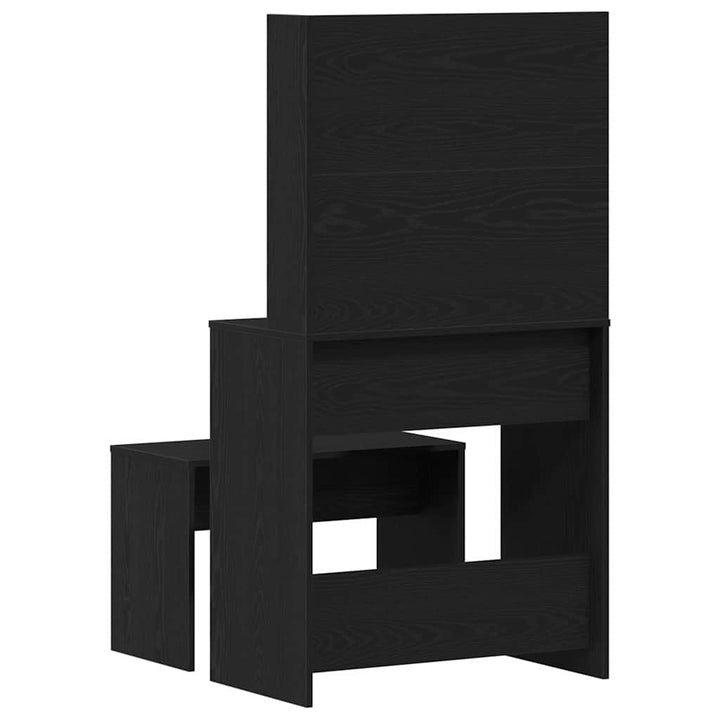 Makeupbord Sæt 2 stk. Sort eg 74,5 x 40 x 141 cm