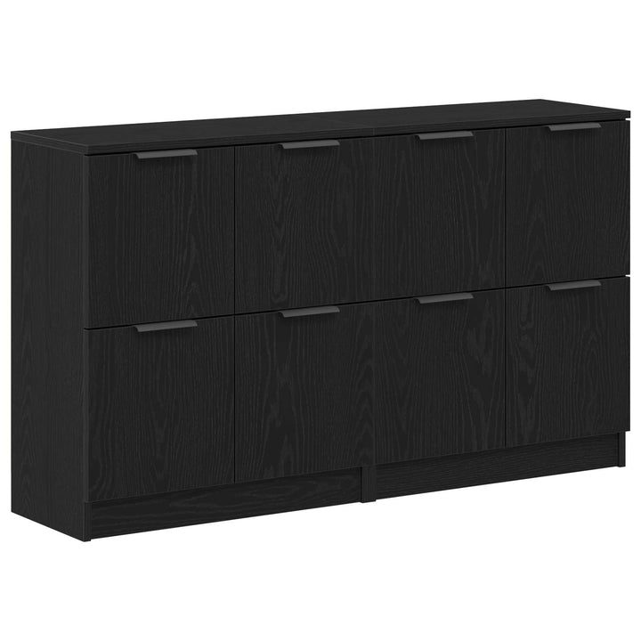 Sideboard 2 pcs Sort eg 60 x 30 x 70 cm Konstrueret træ
