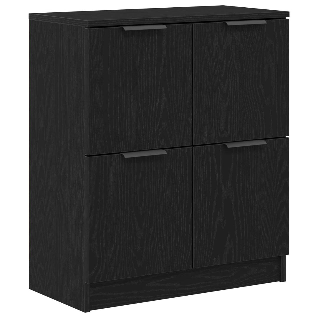 Sideboard 2 pcs Sort eg 60 x 30 x 70 cm Konstrueret træ