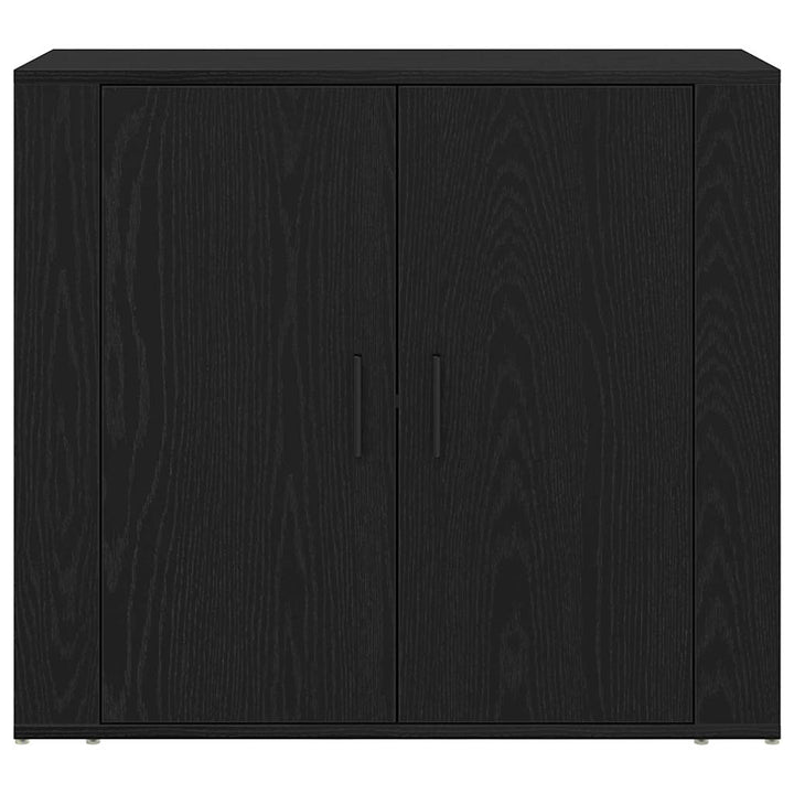 Sideboard med skuffe Sort eg 240 x 33 x 70 cm Konstrueret træ