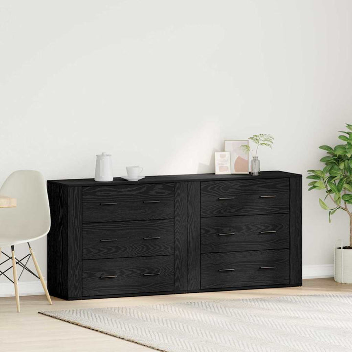 Sideboard Sort eg 160 x 33 x 70 cm Konstrueret træ