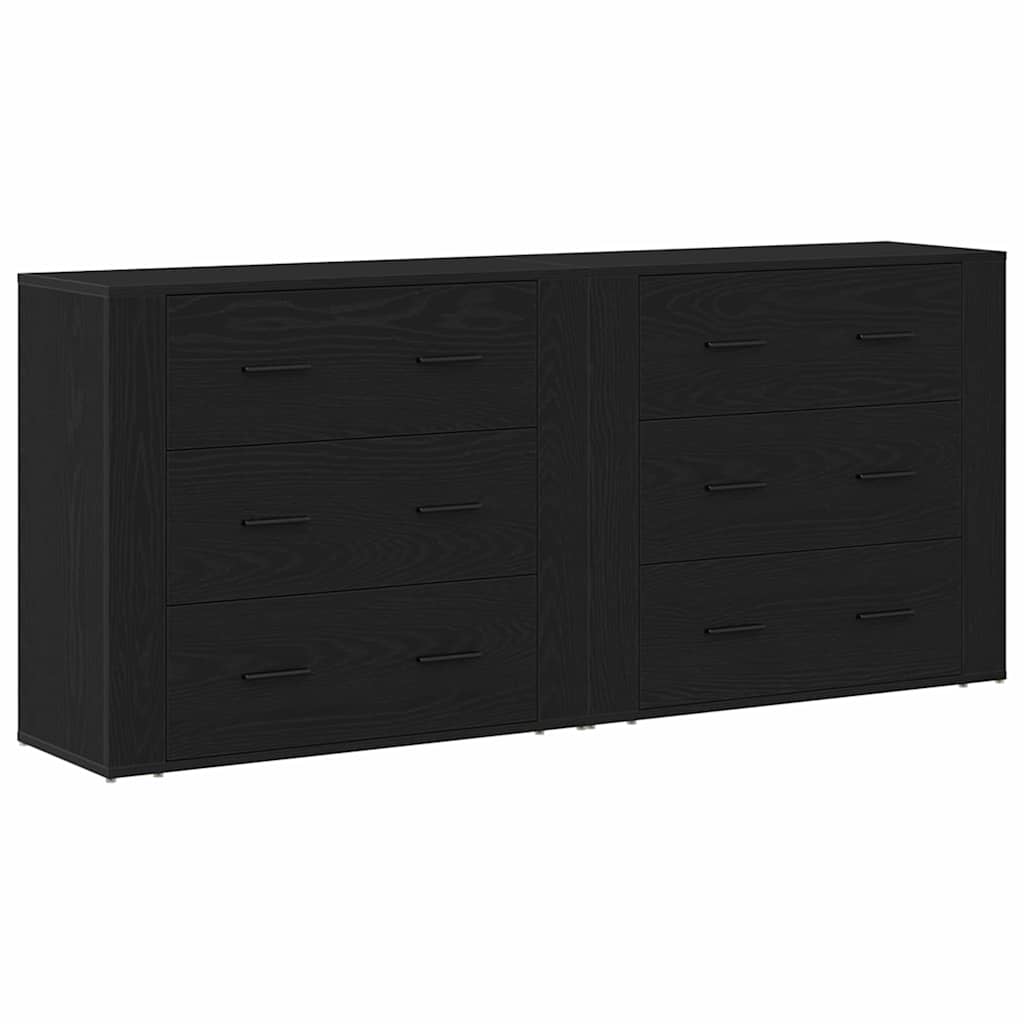 Sideboard Sort eg 160 x 33 x 70 cm Konstrueret træ