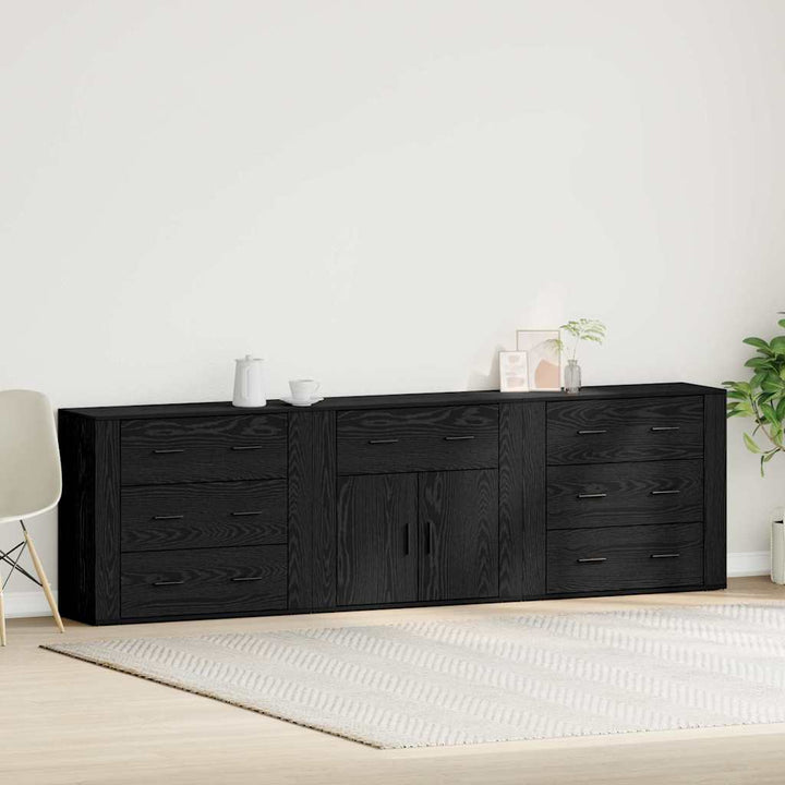 Sideboard Sort eg 240 x 33 x 70 cm Konstrueret træ