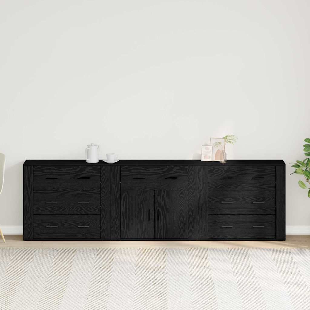 Sideboard Sort eg 240 x 33 x 70 cm Konstrueret træ