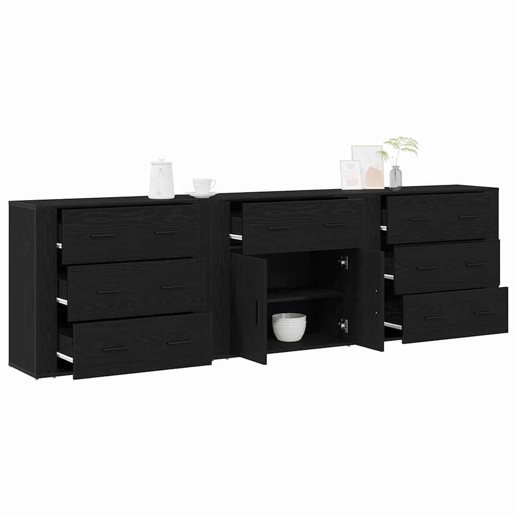 Sideboard Sort eg 240 x 33 x 70 cm Konstrueret træ
