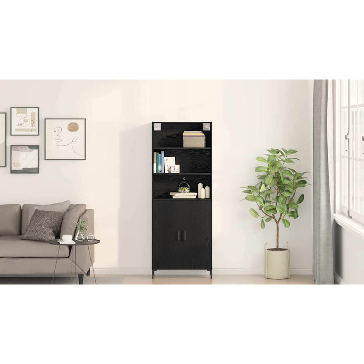 Highboard Sort eg 69,5 x 34 x 180 cm Konstrueret træ