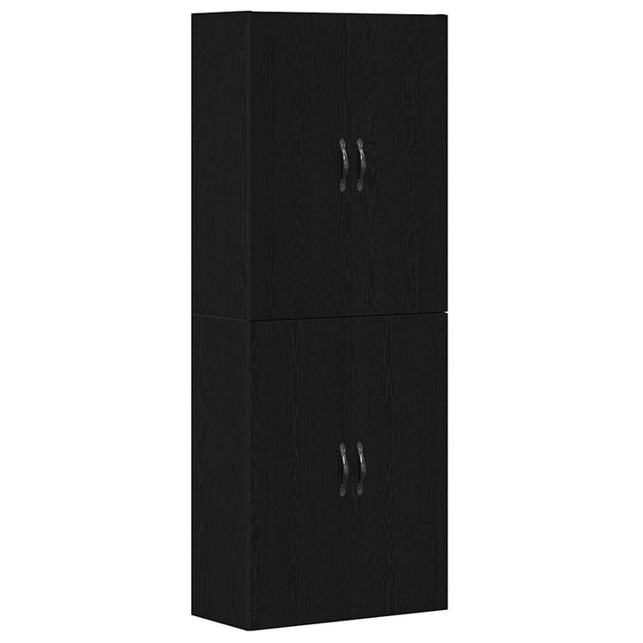 Vægmonteret skab 2 stk. Sort eg 69,5 x 34 x 90 cm