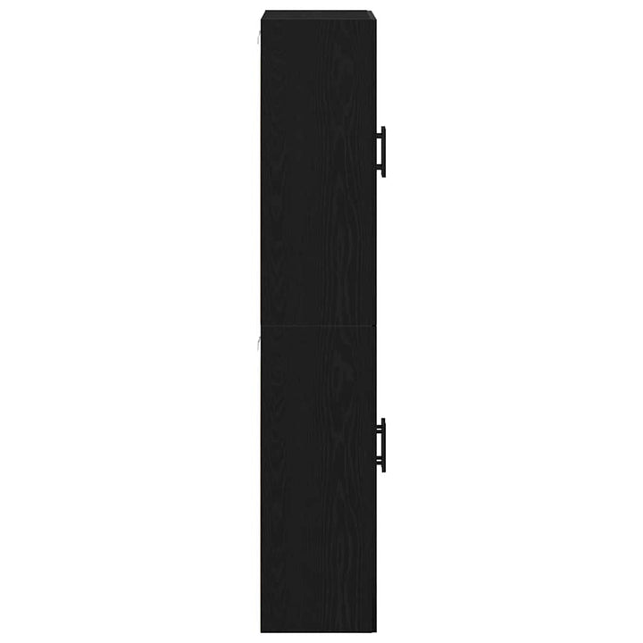 Vægmonteret skab 2 stk. Sort eg 69,5 x 34 x 90 cm