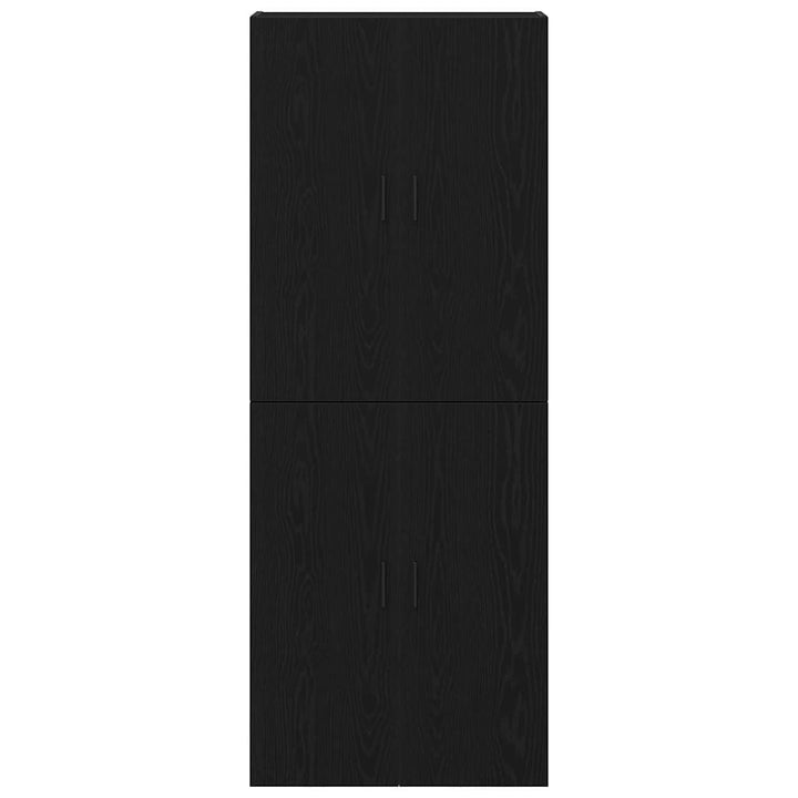 Vægmonteret skab Vægmonteret 2 pcs Sort eg 69,5 x 34 x 90 cm