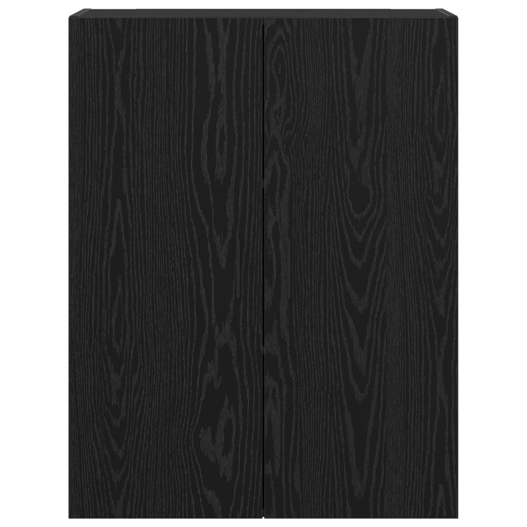 Vægmonteret skab 2 stk. Sort eg 69,5 x 34 x 90 cm