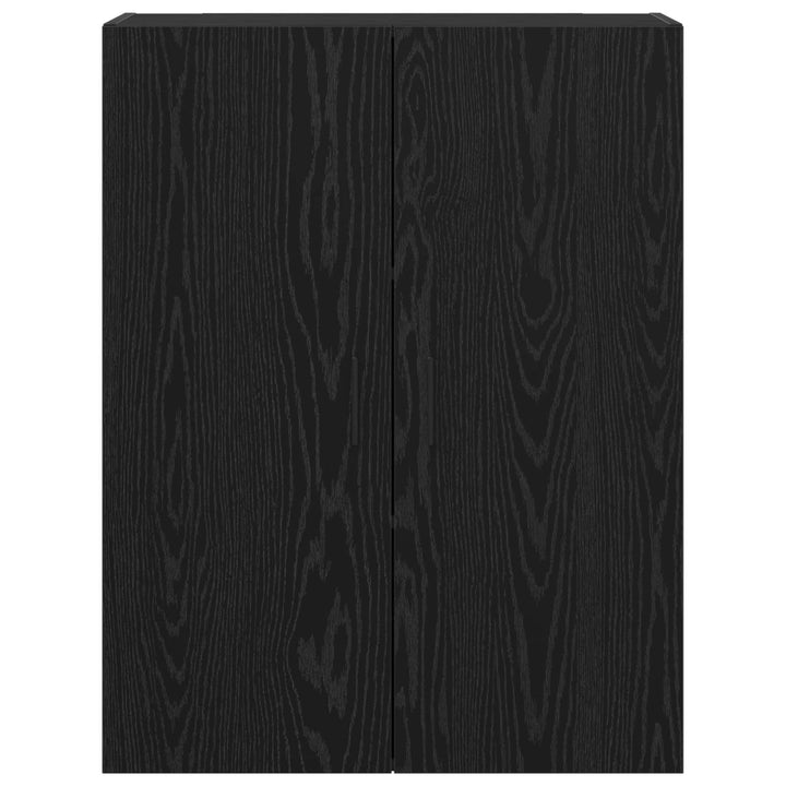 Vægmonteret skab 2 stk. Sort eg 69,5 x 34 x 90 cm