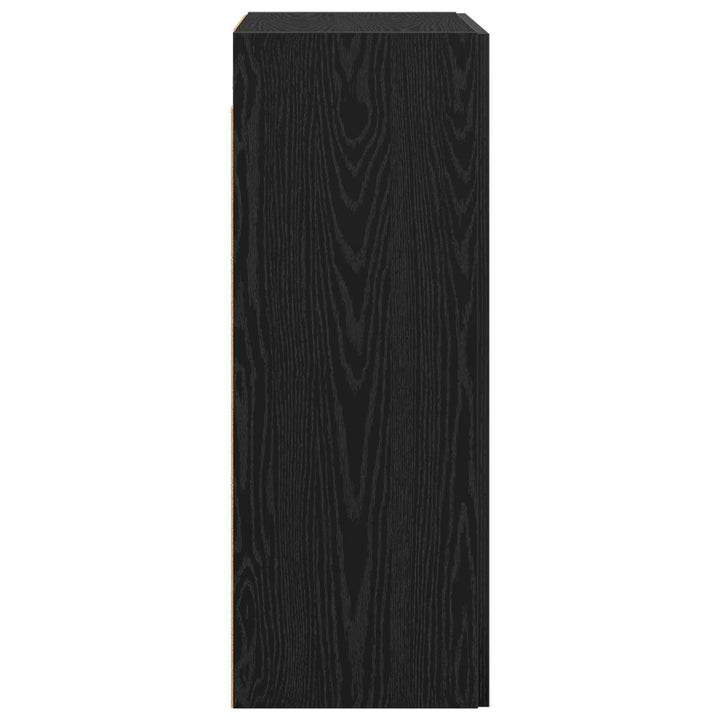 Vægmonteret skab 2 stk. Sort eg 69,5 x 34 x 90 cm