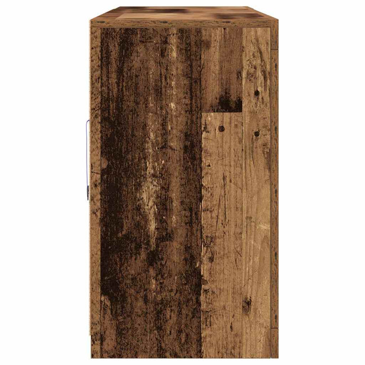 LED Sideboard Gammelt træ 202 x 37 x 67 cm Konstrueret træ