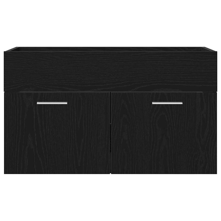 Badeværelsesskab Sort eg 80 x 38,5 x 46 cm Konstrueret træ