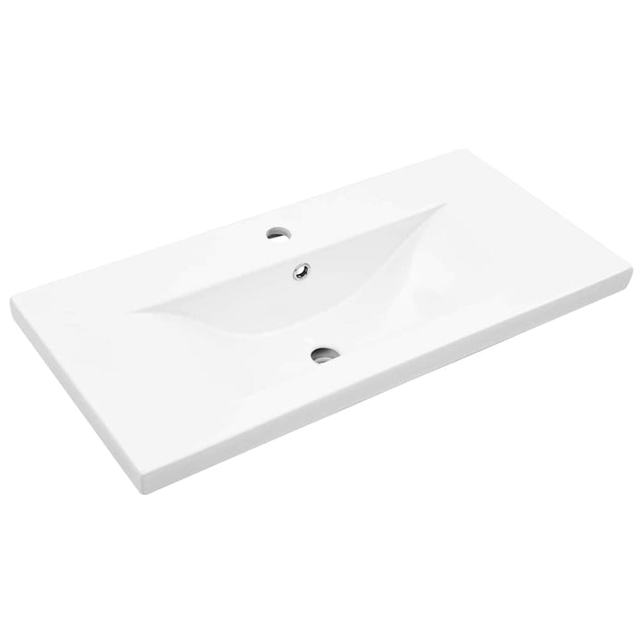 Badeværelsesskab Sort eg 80 x 38,5 x 46 cm Konstrueret træ