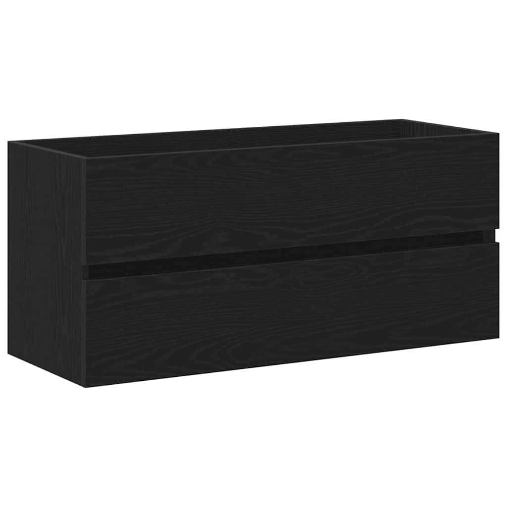 Badeværelsesskabsunder Sort eg 90 x 39 x 62 cm Konstrueret træ