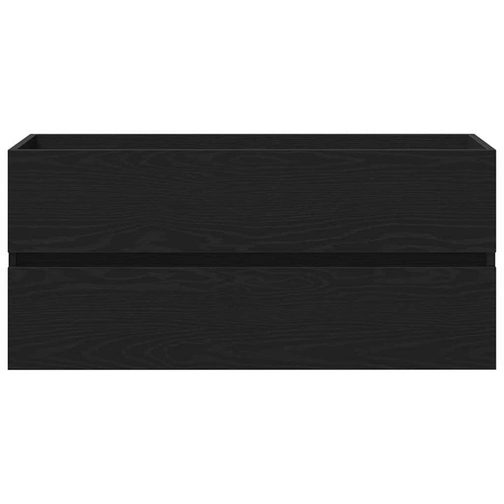 Badeværelsesskabsunder Sort eg 100 x 39 x 62 cm Konstrueret træ