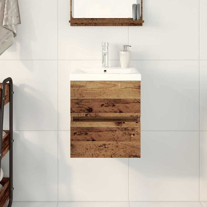 Badeværelsesskabsunder Sort eg 80 x 39 x 62 cm Konstrueret træ