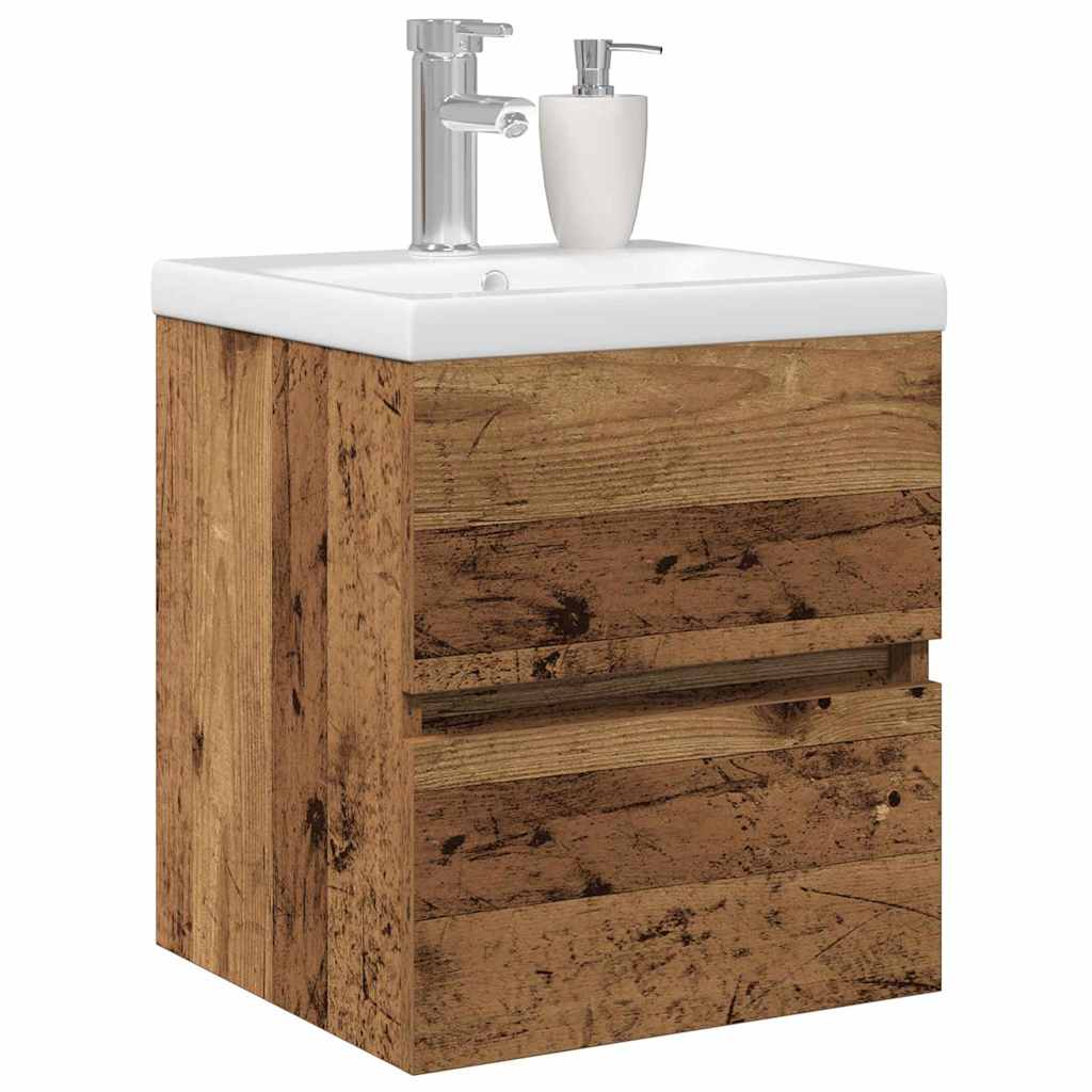 Badeværelsesskabsunder Sort eg 80 x 39 x 62 cm Konstrueret træ