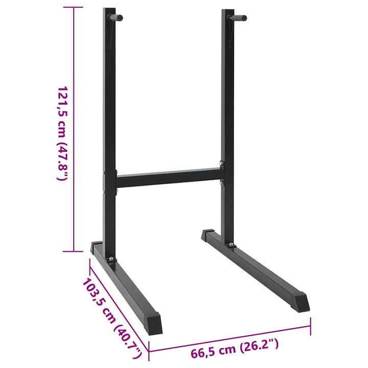 Dip Station Sort 103,5 x 66,5 x 121,5 cm Pulverlakeret stål