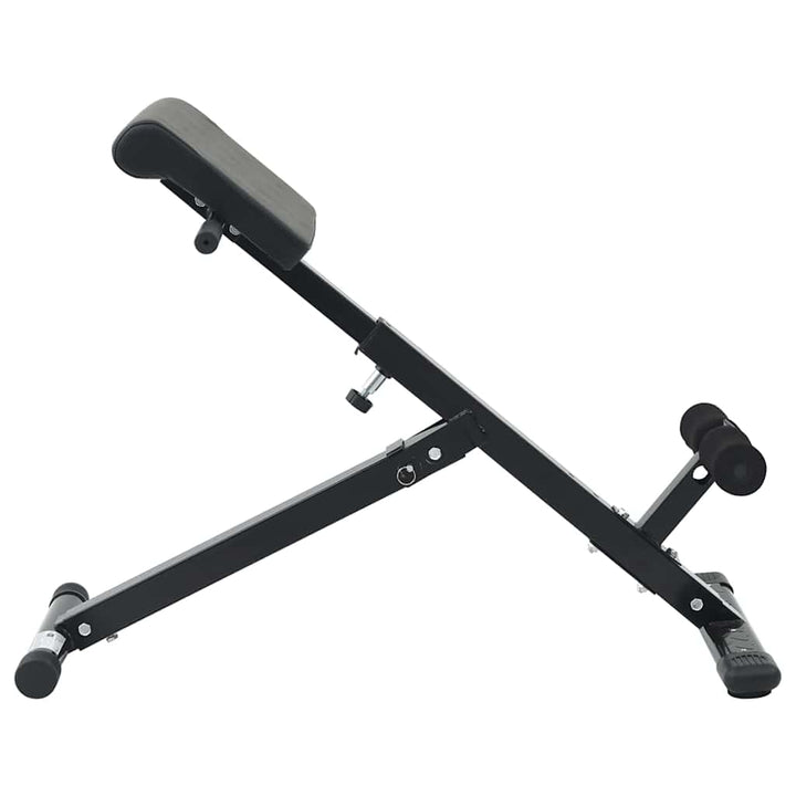 Hyperextension bænk Sort 100,5 x 70 x 78 cm Pulverlakeret stål