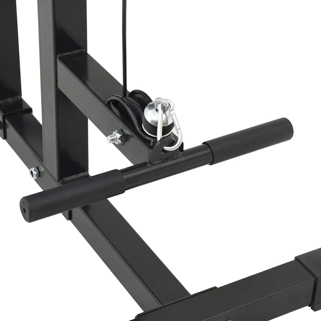 Lat pulldown maskine Sort 110 x 70 x 187 cm Pulverlakeret stål