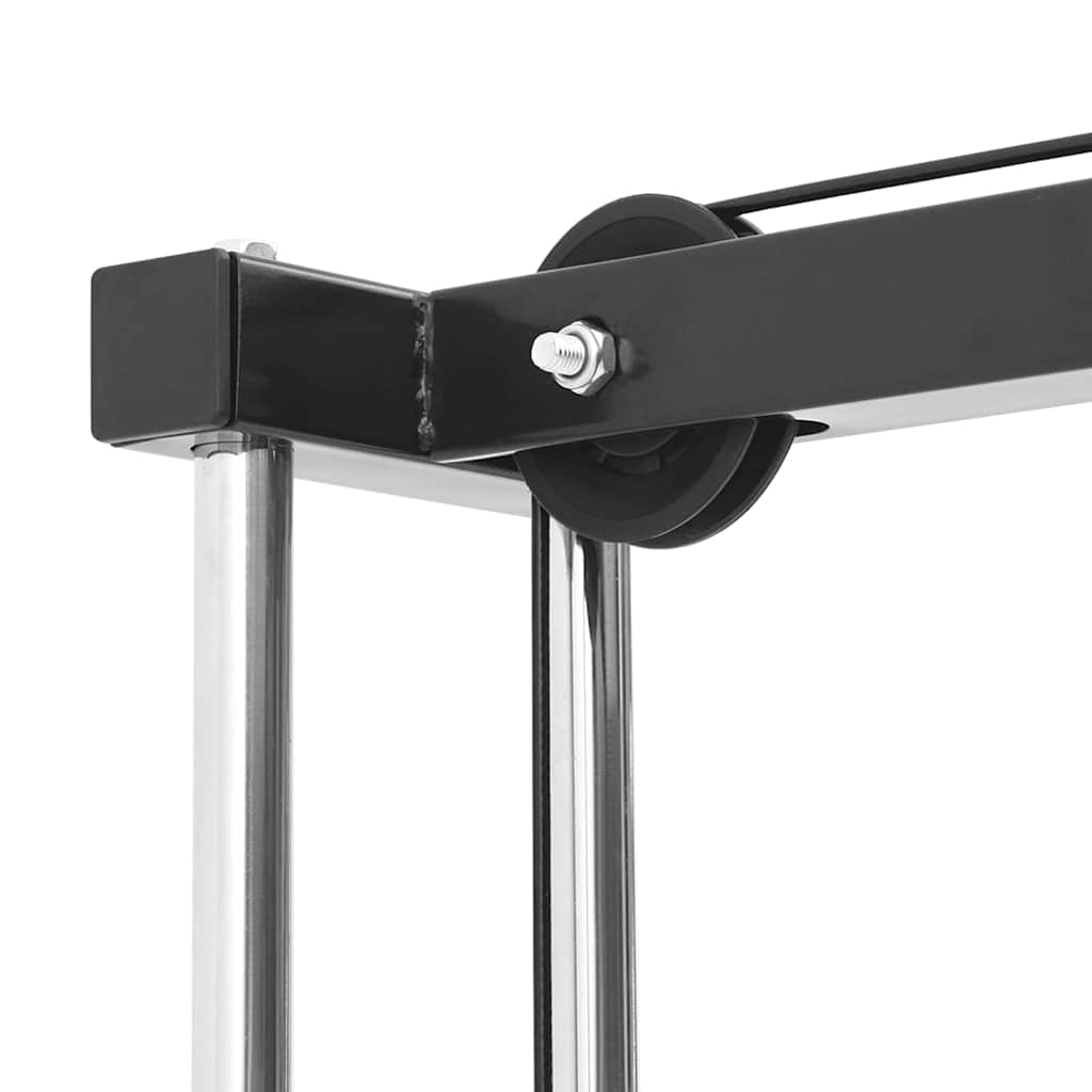 Lat pulldown maskine Sort 110 x 70 x 187 cm Pulverlakeret stål
