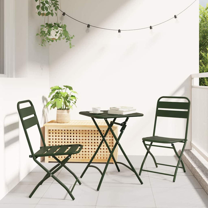Have sammenslåelig stol 2 pcs Grøn 42 x 52 x 82cm
